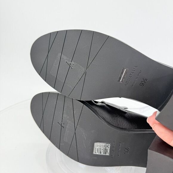 Aquatalia Josette Leather Slip On Heeled Loafers Waterproof - Picture 11 of 15